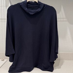Lou & Grey Navy Signaturesoft poncho top